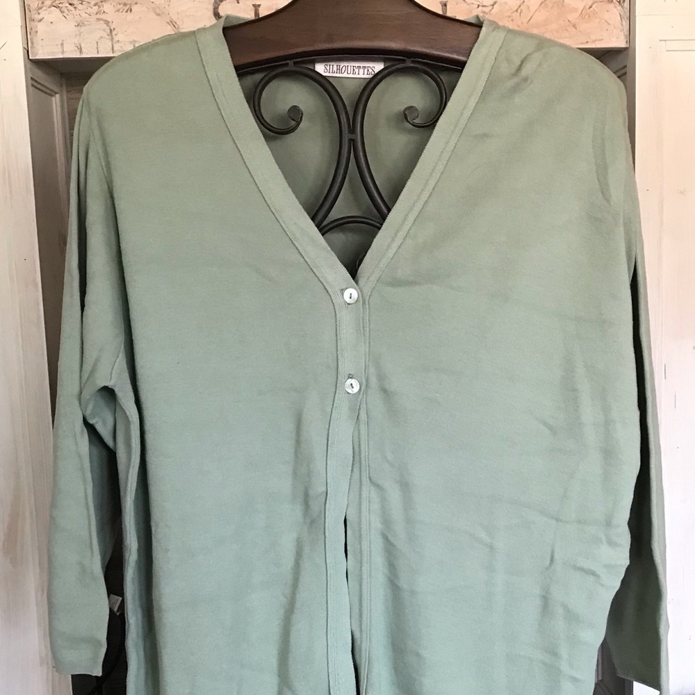 Silhouettes 1X Long Cardigan